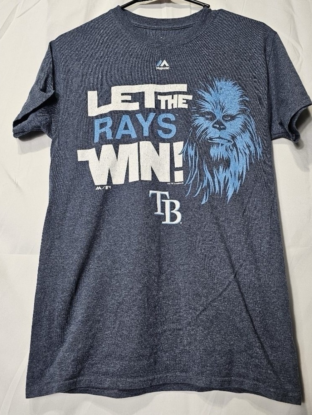 Majestic Kids Navy Blue 'Let the Rays Win' Tampa Bay Tee